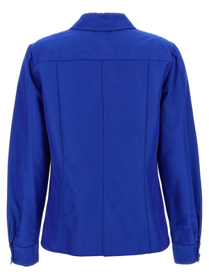 Carolina Herrera Blaue Baumwollbluse