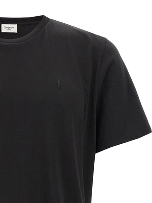 Saint Laurent Schwarzes Baumwoll-T-Shirt
