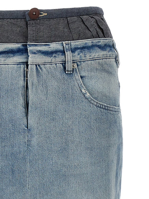 Maison Margiela Mehrfarbiger Minirock aus Baumwolle