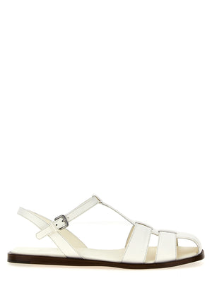 Church's Weiße Sandalen aus Lammleder