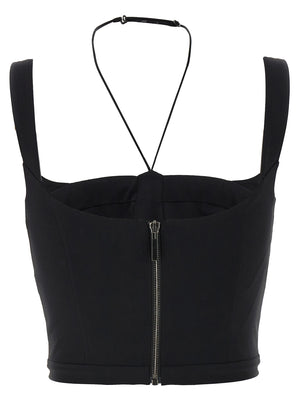 Nensi Dojaka Schwarze Polyamid-Tanktops
