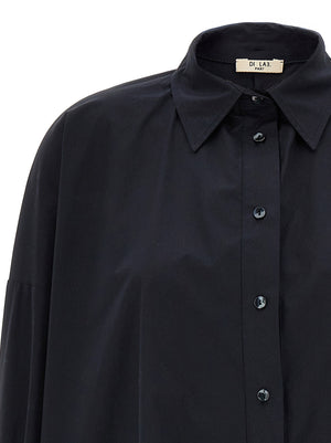 DI.LA3 PARI' Blaue Baumwollbluse