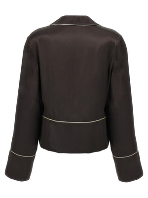 Off-White Schwarze Bluse aus Acetat