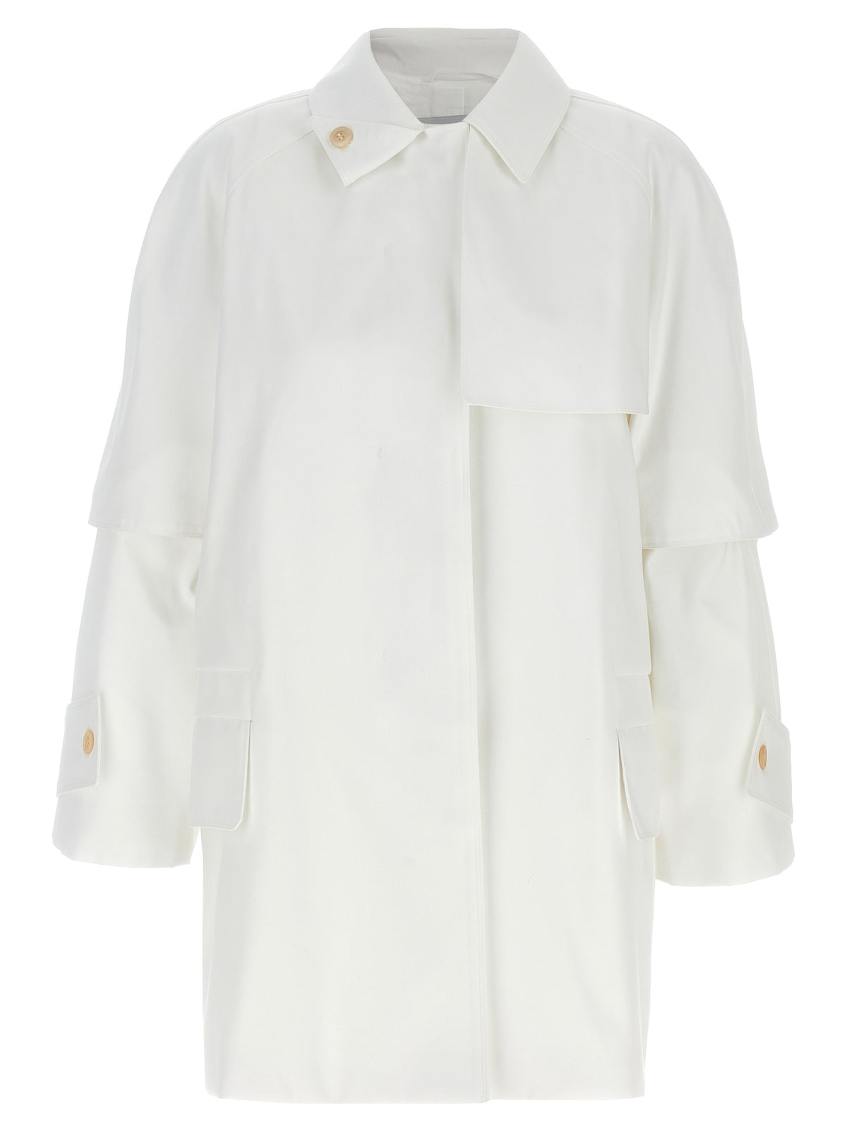 Max Mara Weißer Baumwollmantel
