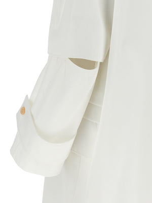 Max Mara Weißer Baumwollmantel