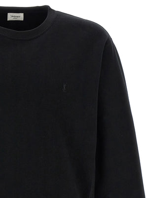 Saint Laurent Schwarzer Baumwoll-Sweatshirt