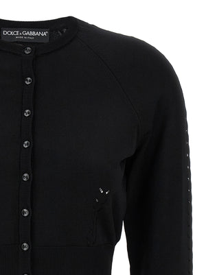Dolce & Gabbana Schwarzer Cardigan aus Viskose