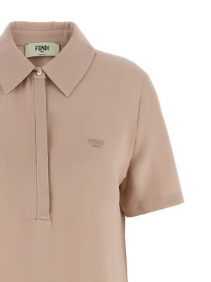 Fendi Mehrfarbiges Poloshirt aus Seide