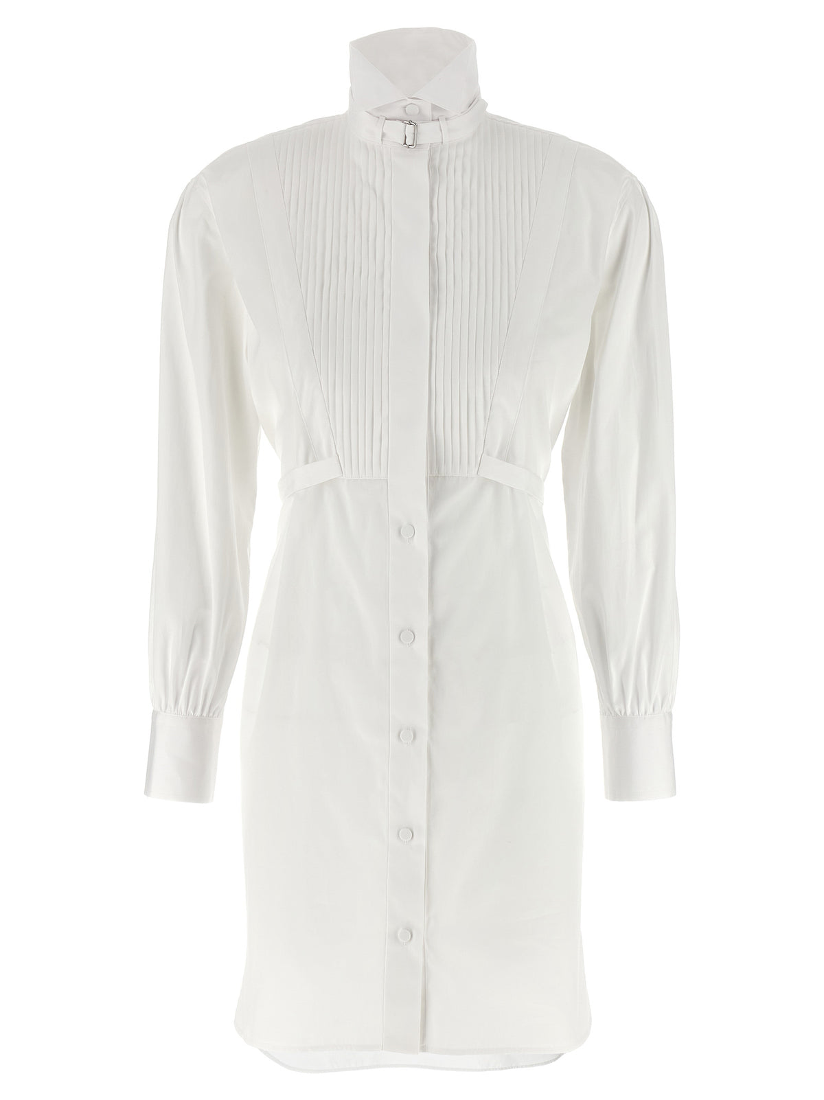 Alexander McQueen Weißes Baumwoll-Midikleid