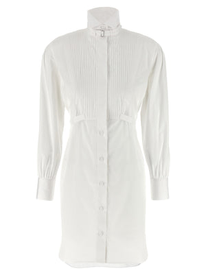 Alexander McQueen Weißes Baumwoll-Midikleid