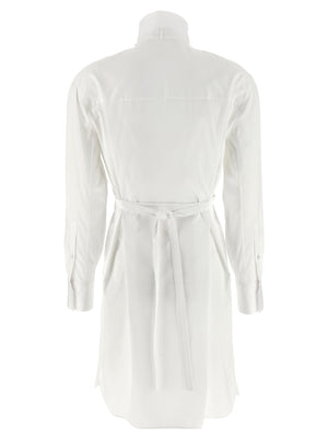 Alexander McQueen Weißes Baumwoll-Midikleid