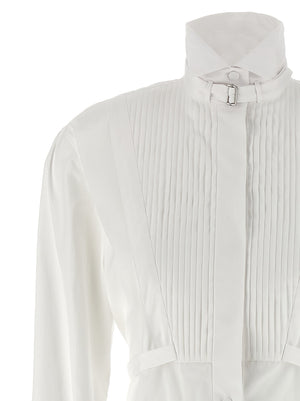 Alexander McQueen Weißes Baumwoll-Midikleid