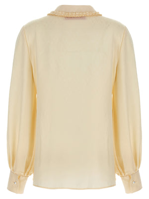 Valentino Garavani Beige Seidenbluse