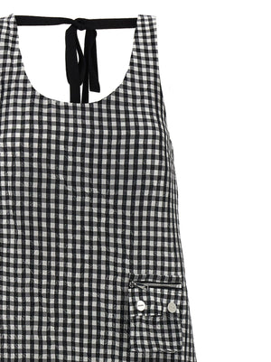 Ganni Schwarzes Polyester-Midikleid