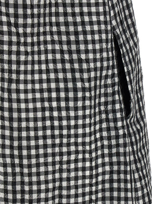 Ganni Schwarzes Polyester-Midikleid