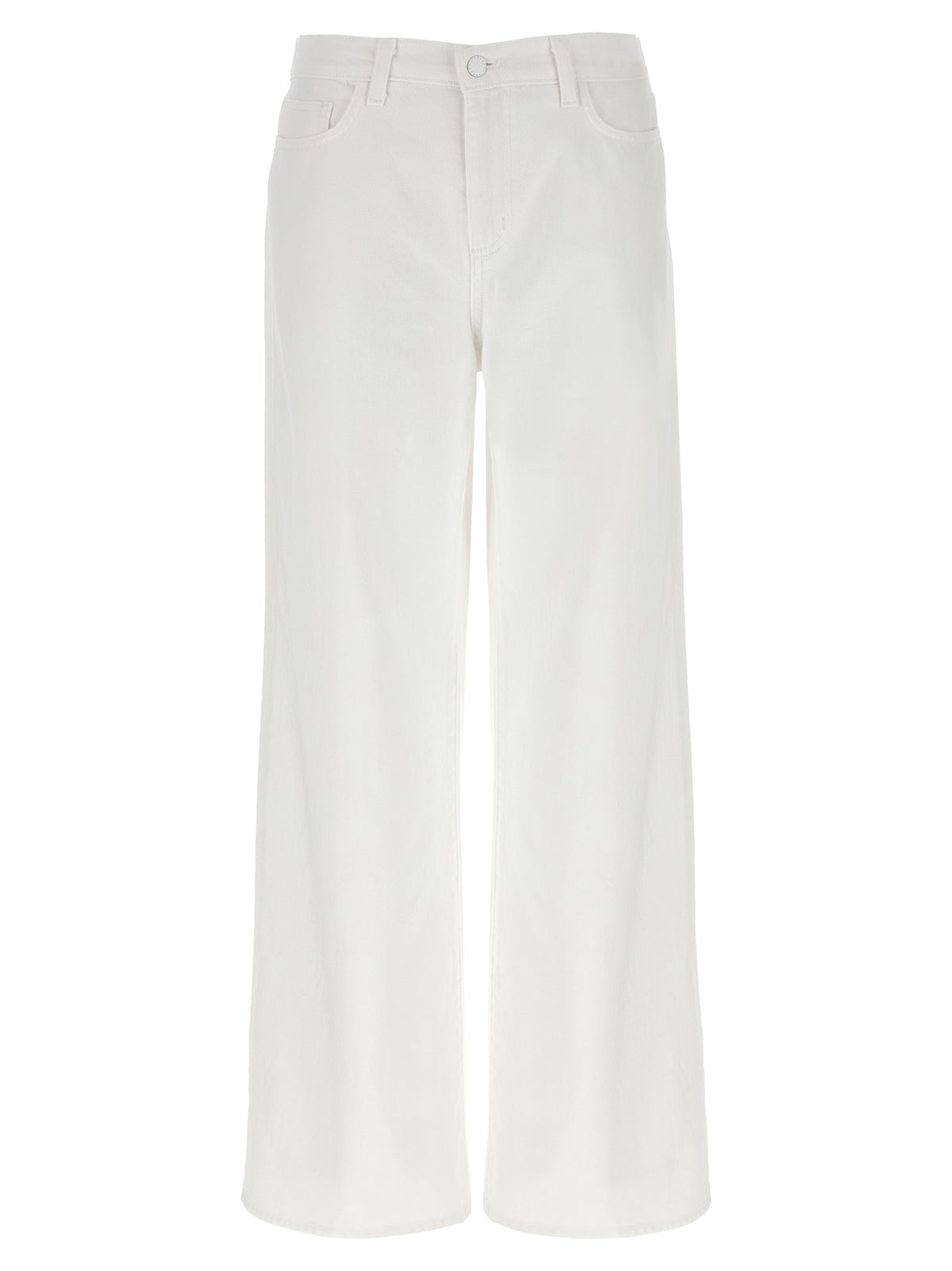 L'Agence Weiße High-Waist-Jeans aus Baumwolle