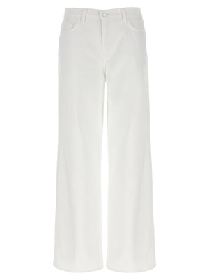 L'Agence Weiße High-Waist-Jeans aus Baumwolle