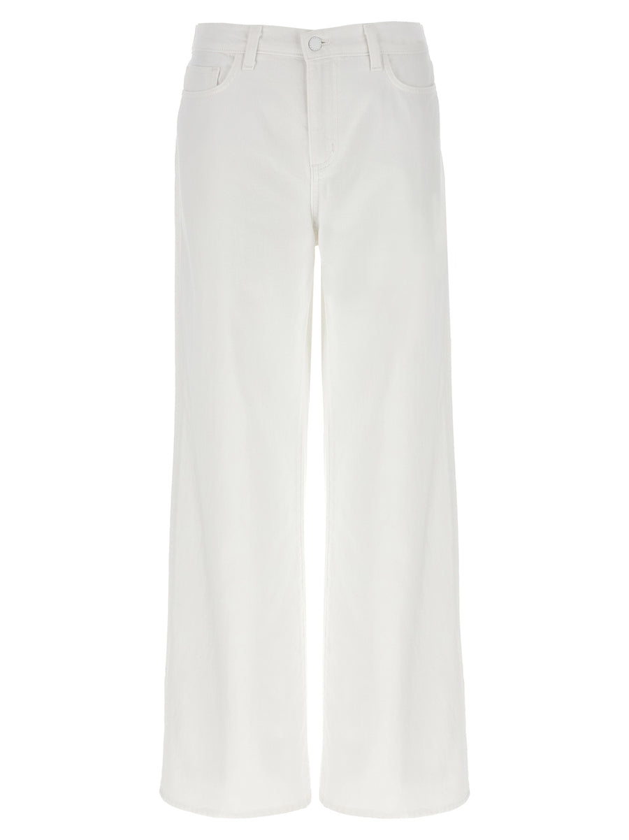 L'Agence Weiße High-Waist-Jeans aus Baumwolle