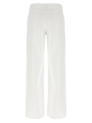 L'Agence Weiße High-Waist-Jeans aus Baumwolle