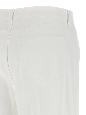 L'Agence Weiße High-Waist-Jeans aus Baumwolle