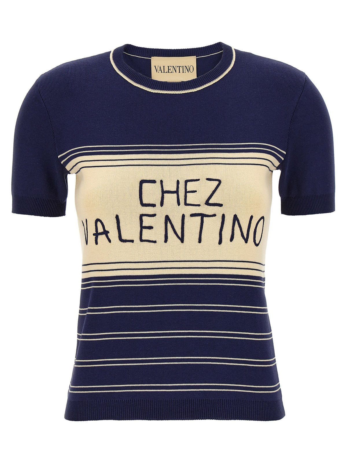 Valentino Garavani Blaues Baumwoll-T-Shirt