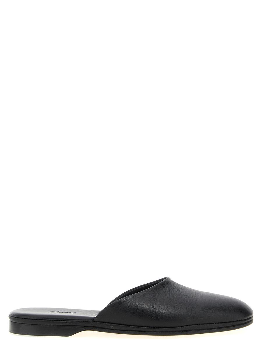 Brioni Schwarze Mules aus Kalbsleder