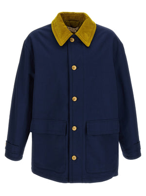 Marni Blauer Baumwollparka