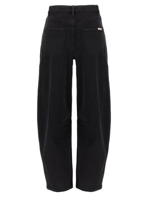 Self-Portrait Schwarze Jeans aus Baumwolle mit geradem Bein