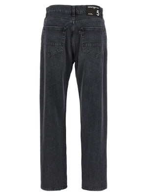 Department 5 Graue Jeans aus Baumwolle im geraden Schnitt