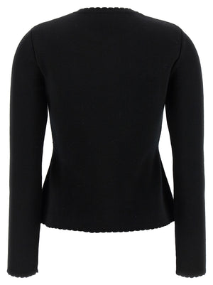 Moschino Schwarzer Cardigan aus Schurwolle