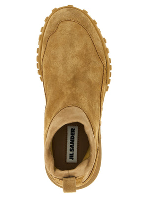 Jil Sander Beige Kalbsleder-Sneakers