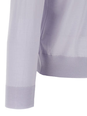 Kiton Blaues Woll-Poloshirt