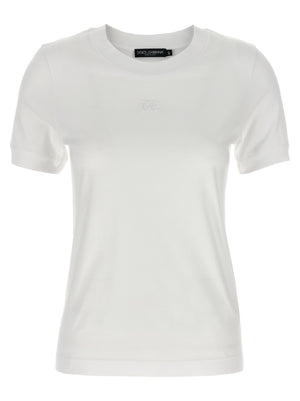 Dolce & Gabbana Weißes Baumwoll-T-Shirt