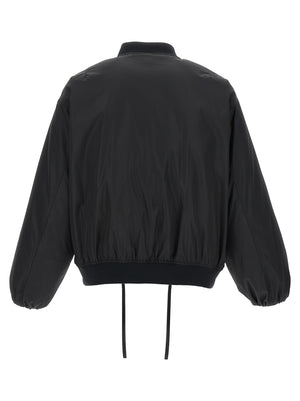 Jil Sander Schwarzer Bomber aus Polyester