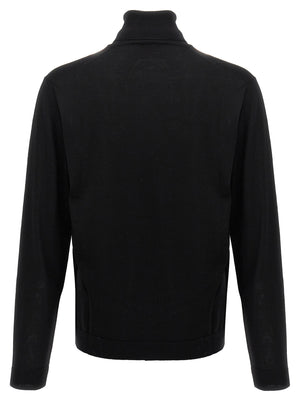 Roberto Collina Schwarzer Cardigan aus Merinowolle
