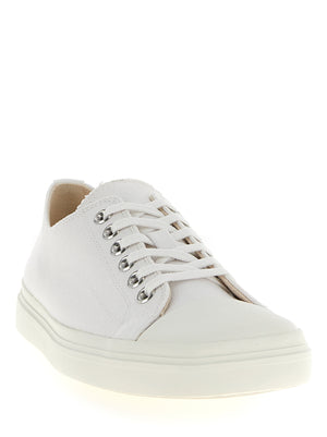 Moschino Weiße Low-Top-Sneaker aus Baumwolle