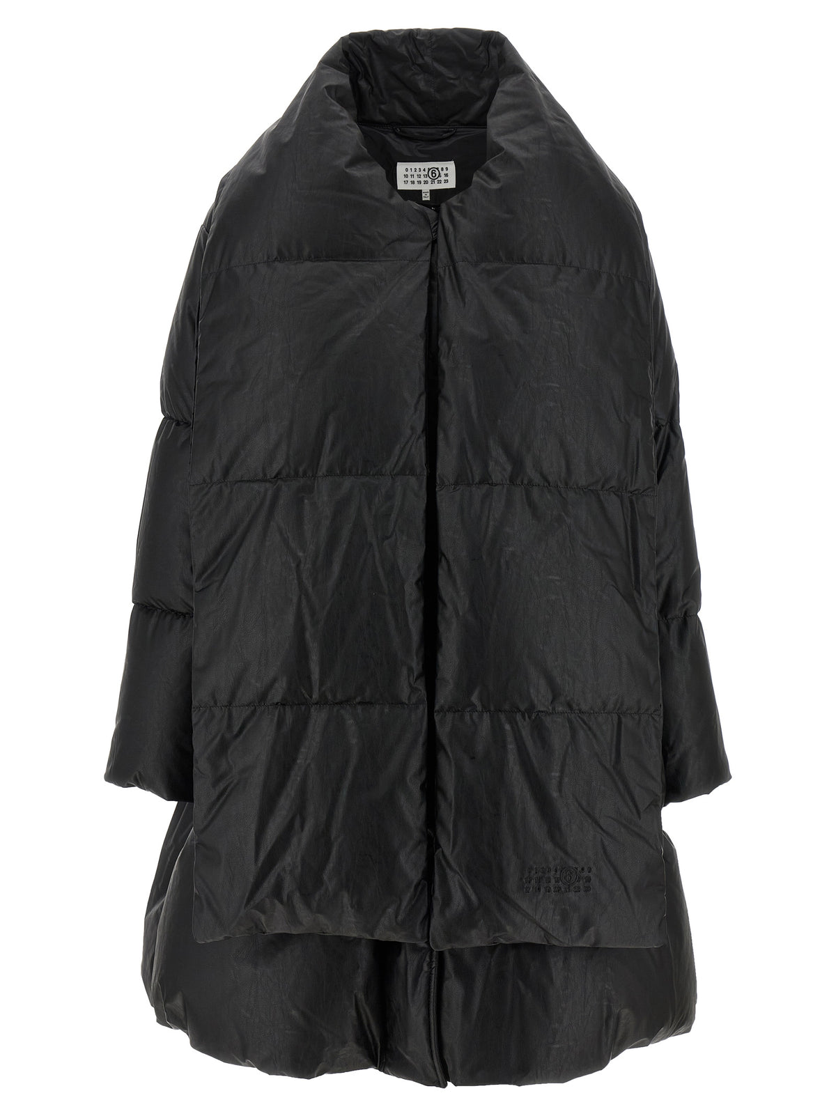 MM6 Maison Margiela Schwarzer Viskose-Mantel