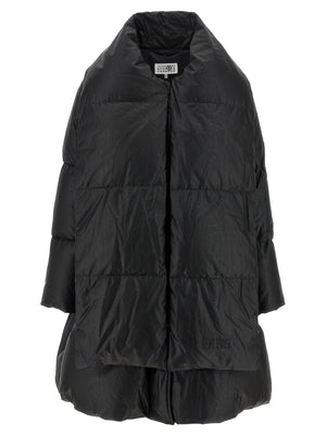 MM6 Maison Margiela Schwarzer Viskose-Mantel