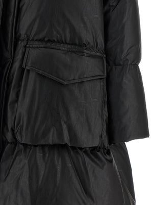 MM6 Maison Margiela Schwarzer Viskose-Mantel