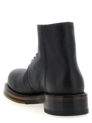 Alexander McQueen Schwarze Stiefeletten aus Kalbsleder