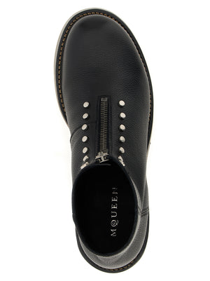 Alexander McQueen Schwarze Stiefeletten aus Kalbsleder
