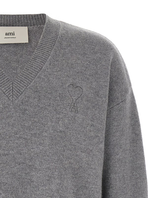 Ami Paris Grauer Wollcardigan
