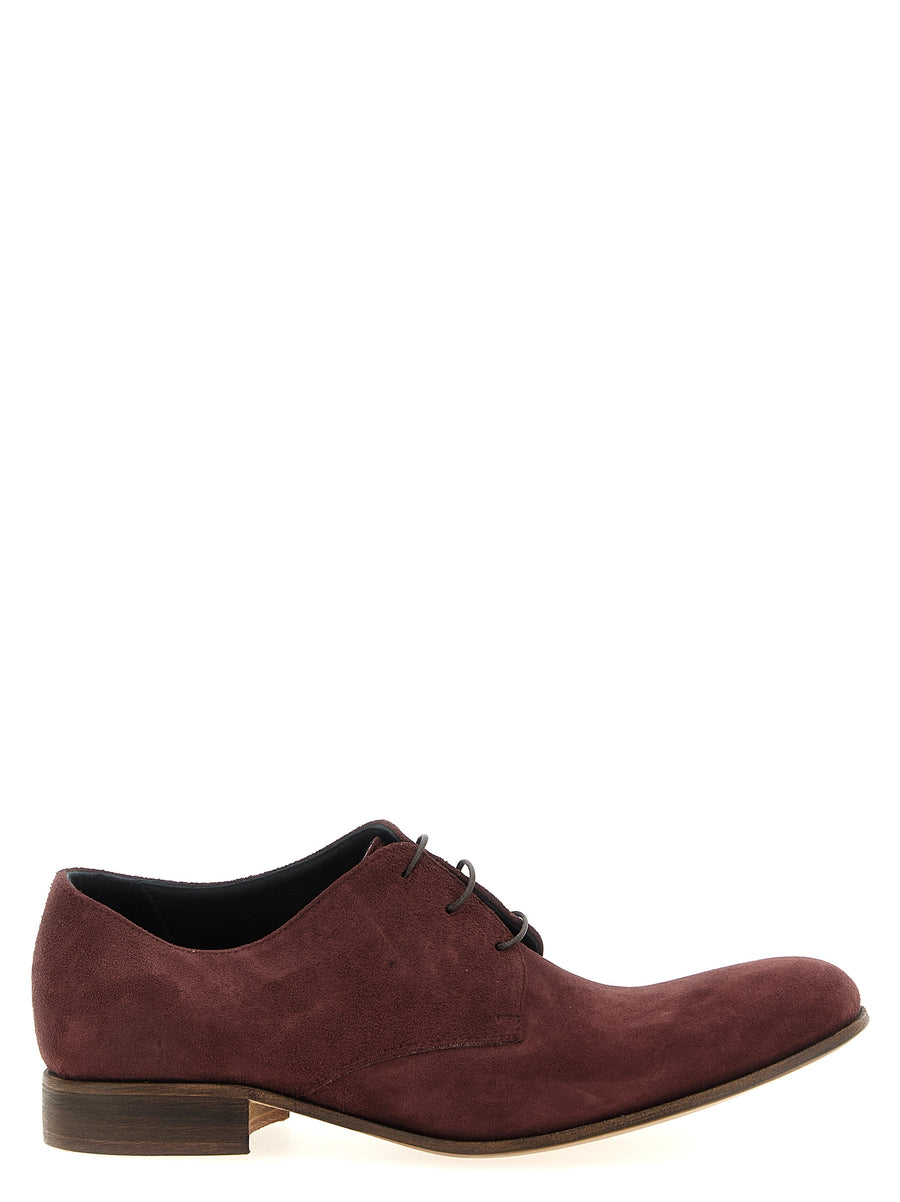 JULIAN Bordeaux Wildleder Oxford- und Derby-Schuhe