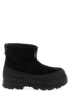 Stone Island Schwarze Gummistiefeletten