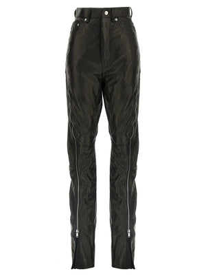 Rick Owens Schwarze Lederhose
