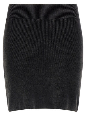 Alexander Wang Schwarzer Baumwoll-Maxirock