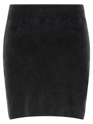 Alexander Wang Schwarzer Baumwoll-Maxirock