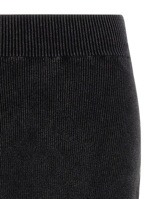 Alexander Wang Schwarzer Baumwoll-Maxirock