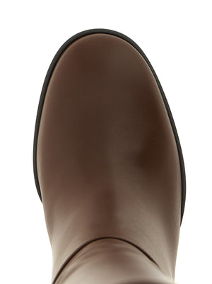 Gianvito Rossi Braun Kalbsleder Overknee-Stiefel