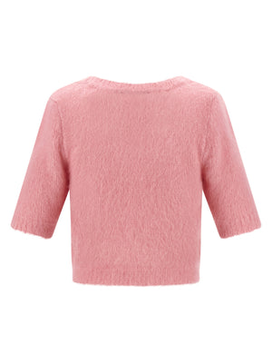 Alessandra Rich Mehrfarbige Wollstrickjacke